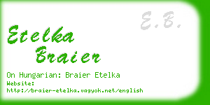 etelka braier business card